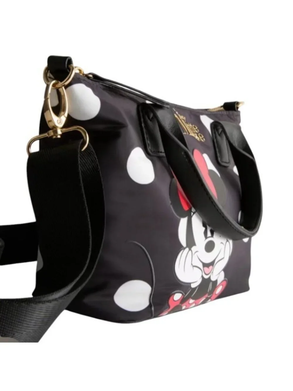 Disney Minnie Mouse Small Tote Bag Crossbody Strap Little Girls Purse Dots NWT